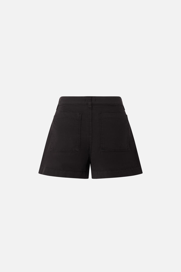 Shorts in cotone con tasche e zip-2