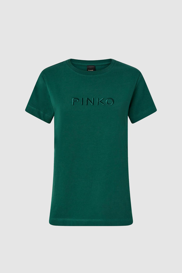T-shirt ricamo logo PINKO