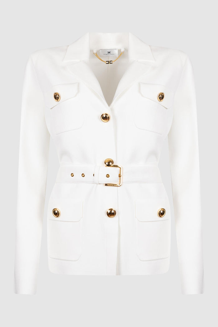 Giacca in maglia punto stoffa