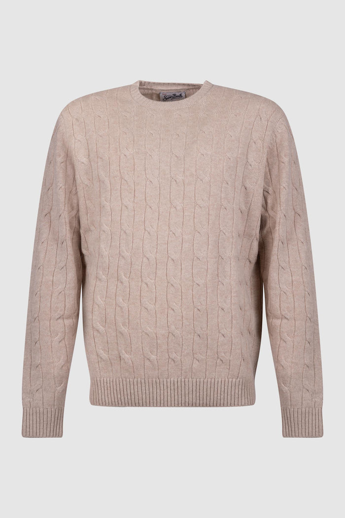 Maglione Treccia Beige