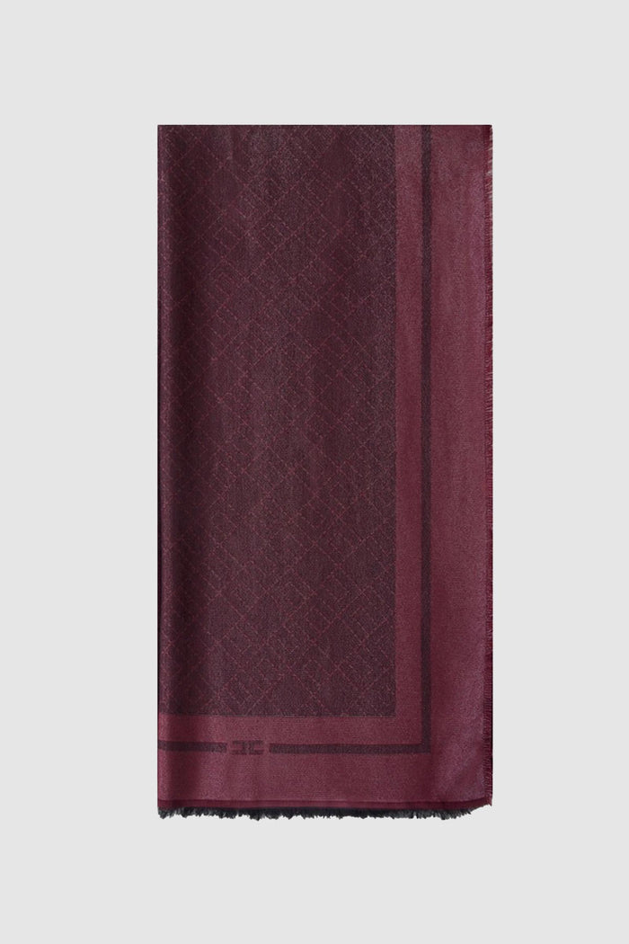 Sciarpa con pattern logo