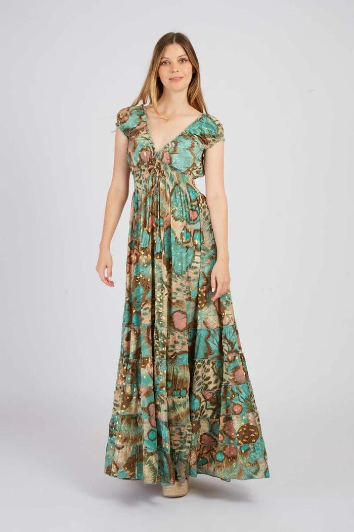 Abito lungo stampato PETRONILLE-4