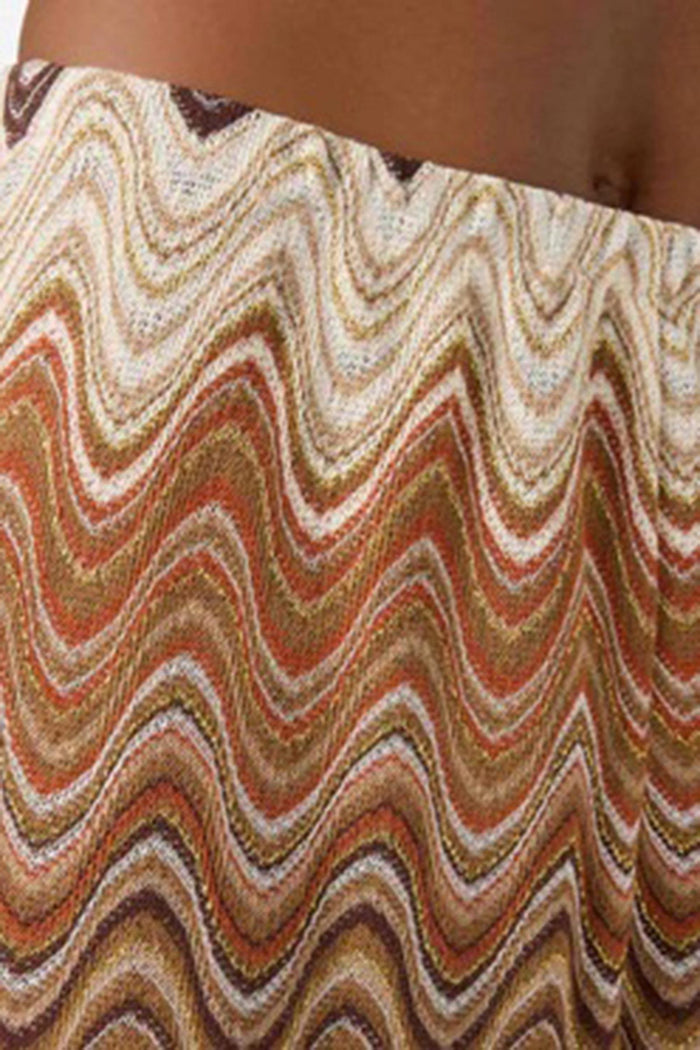 Pantalone lungo Amalia in raschel degradé marrone-3