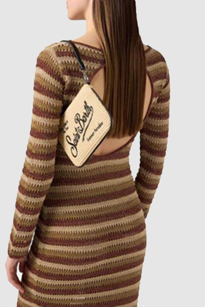 Mini Parisienne pouch con dettagli neri e manico a spalla removibile