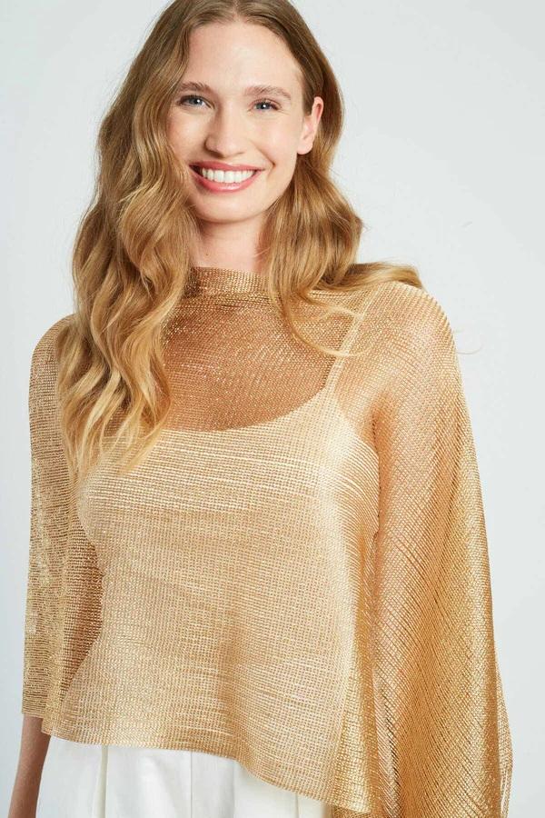 Poncho in maglia di paillettes RAPHAELLE-5