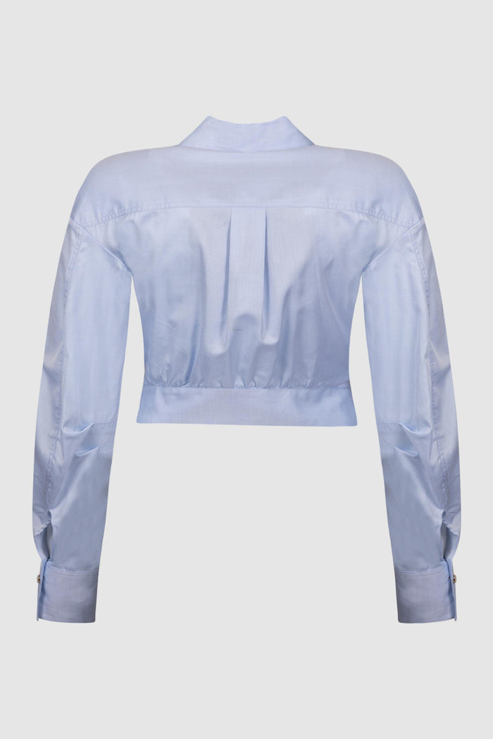 Camicia in popeline di cotone con fascione-2