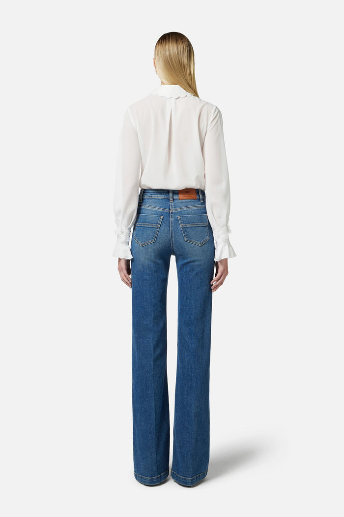 Jeans a zampa con bottoniera-5