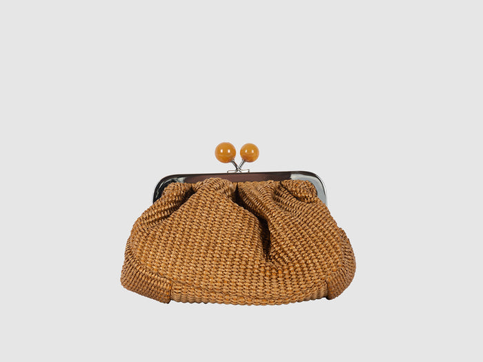 Pasticcino Bag small effetto rafia - Mandarino-3