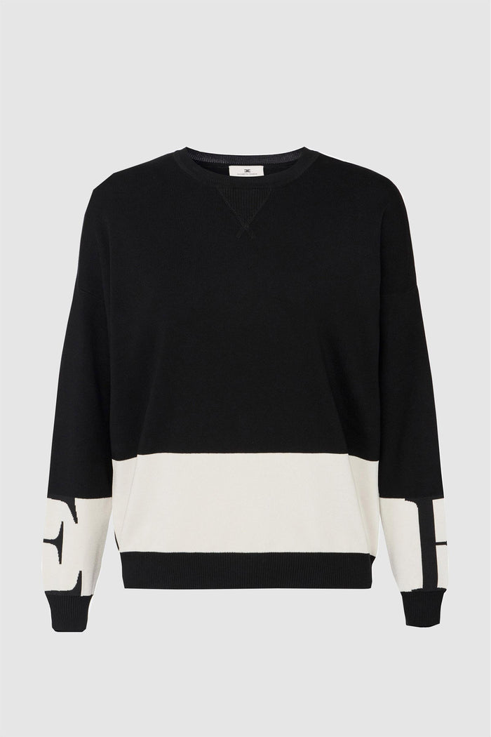 Maglia in viscosa con bande lucide