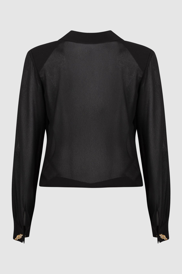 Camicia body in georgette con gemelli-2