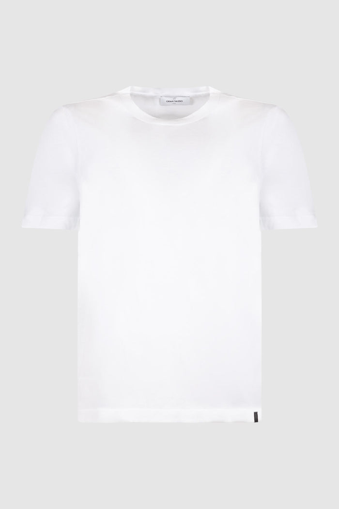 T-shirt in cotone a tinta unita
