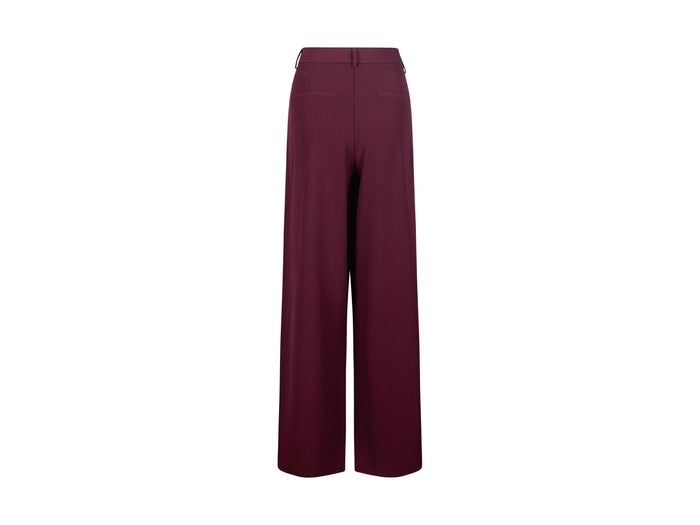 Pantaloni ampi Selected in misto lana-3
