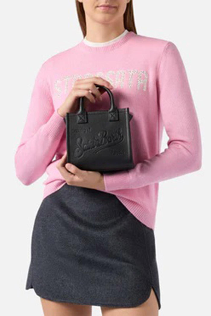 <BR/>Borsa a spalla Vanity Bag Mini in pelle martellata cammello-5