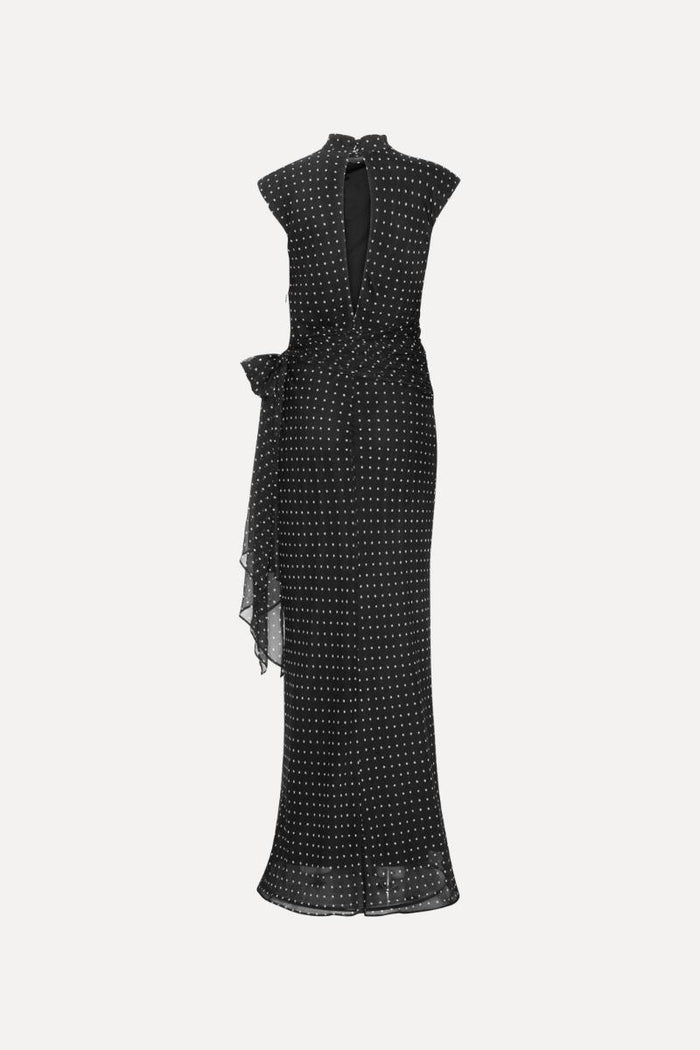 Abito lungo con cravatta nera-2