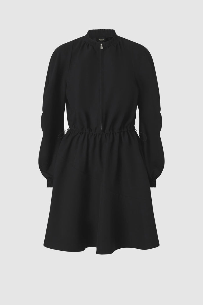Abito corto con zip in metallo