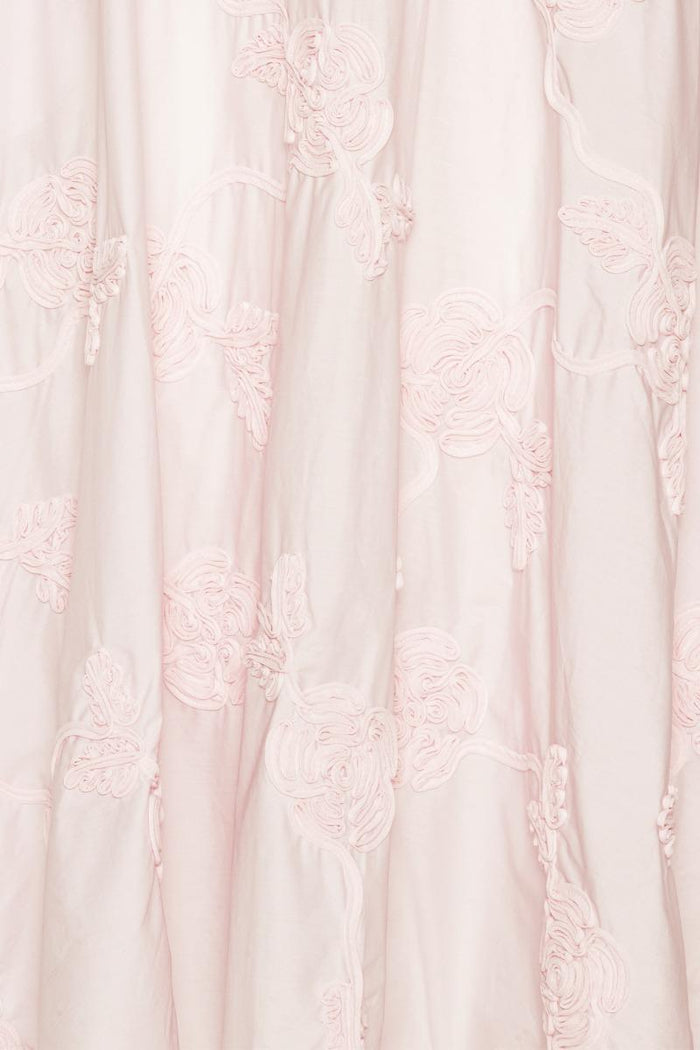 Gonna lunga a fiori rosa chiaro-3