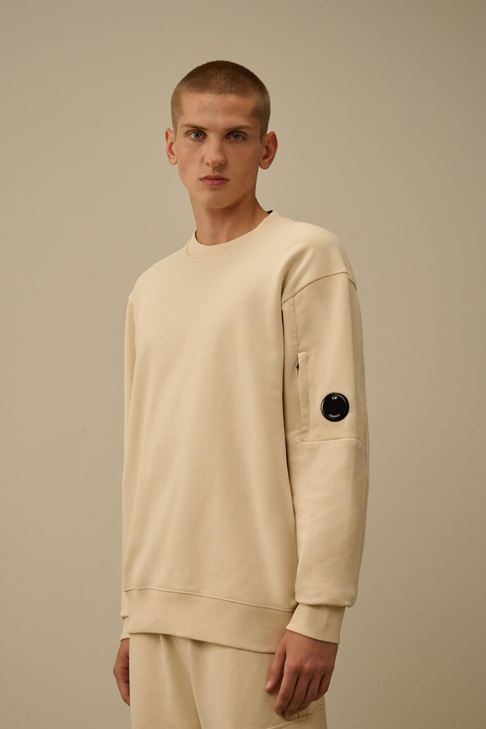 Felpa girocollo in pile con lenti diagonali rialzate-2