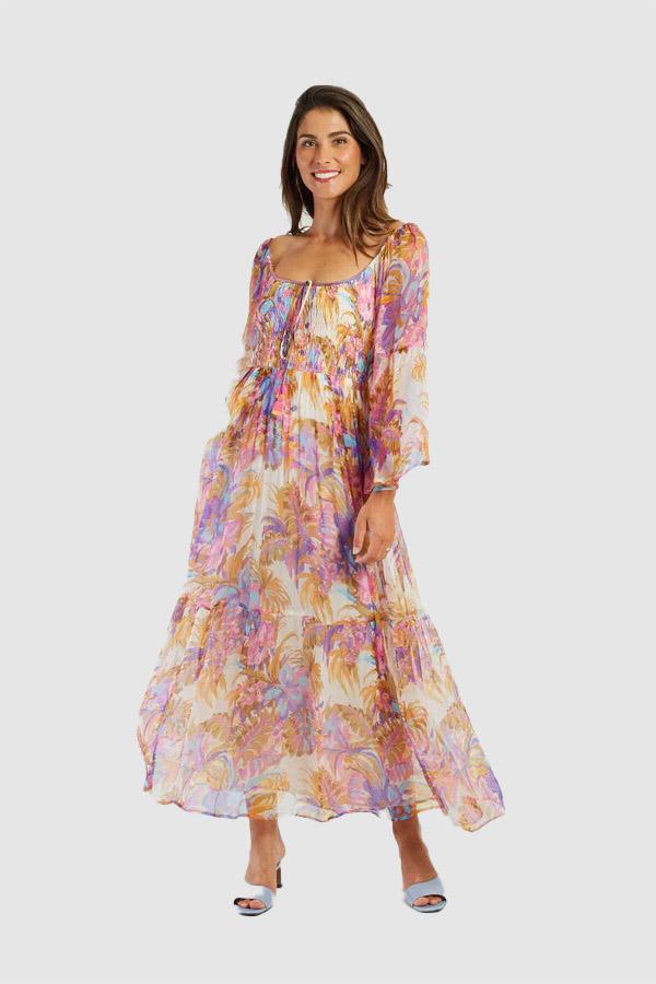 abito lungo stampato MIRAGE