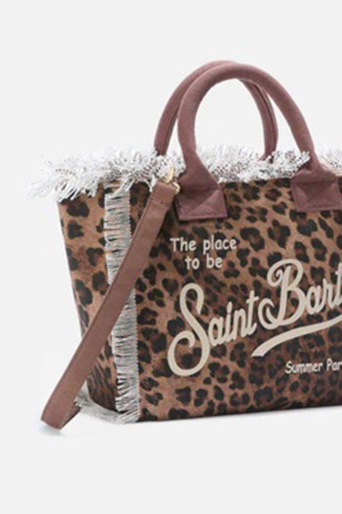 Borsa Colette in canvas con fantasia leopardata-5