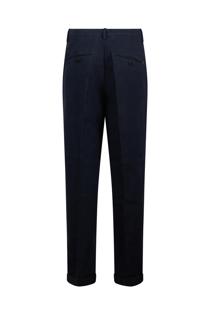 Pantaloni Uomo Chino Blu Navy-3