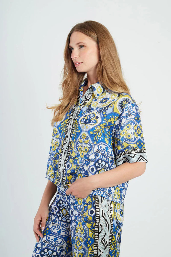 Camicia corta stampata ANNETTE-4