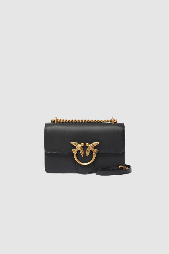 Borsa a tracolla piccola Love Bag in pelle liscia