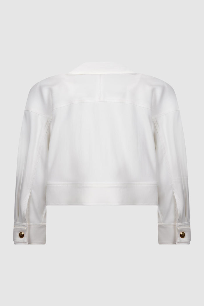 Caban in gabardina con bottoni gioiello-2