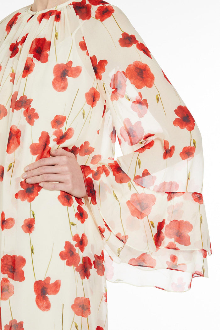 Zoraide abito in georgette stampata-5