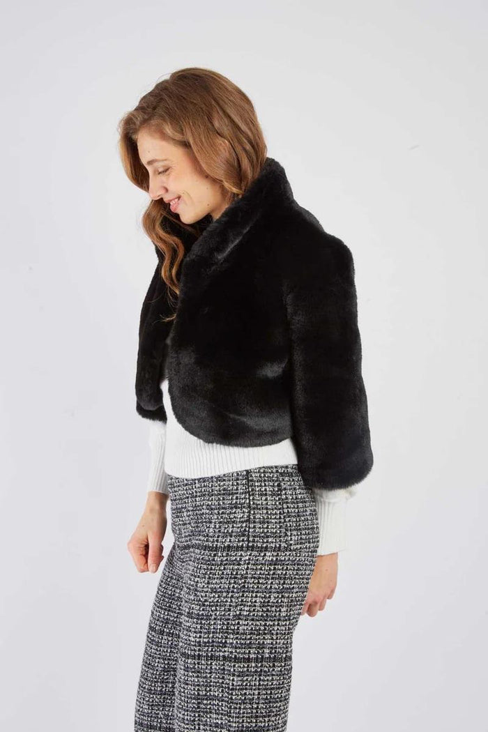 Bolero in pelliccia sintetica RETRO-2