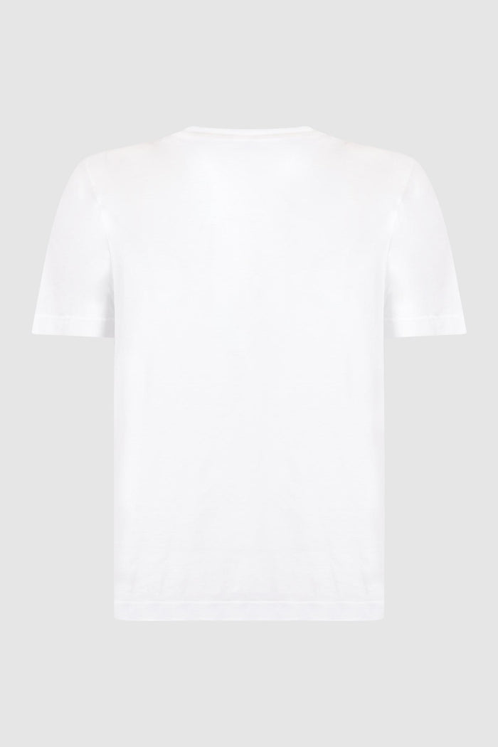T-shirt in cotone a tinta unita-2