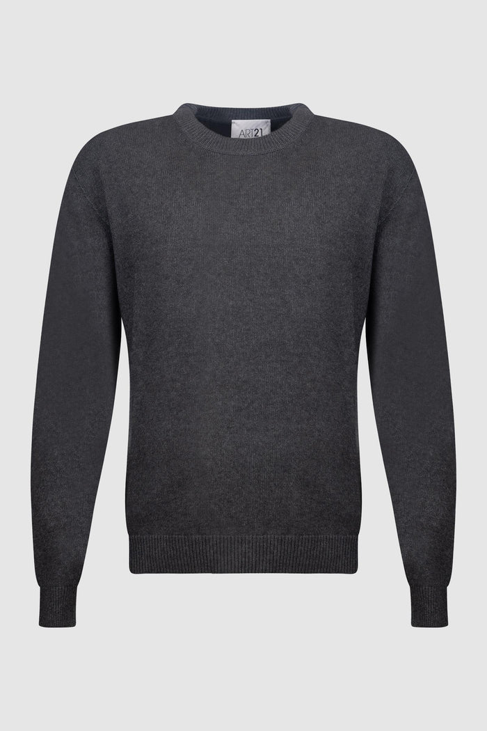 Maglia Girocollo in Lana e Viscos-1