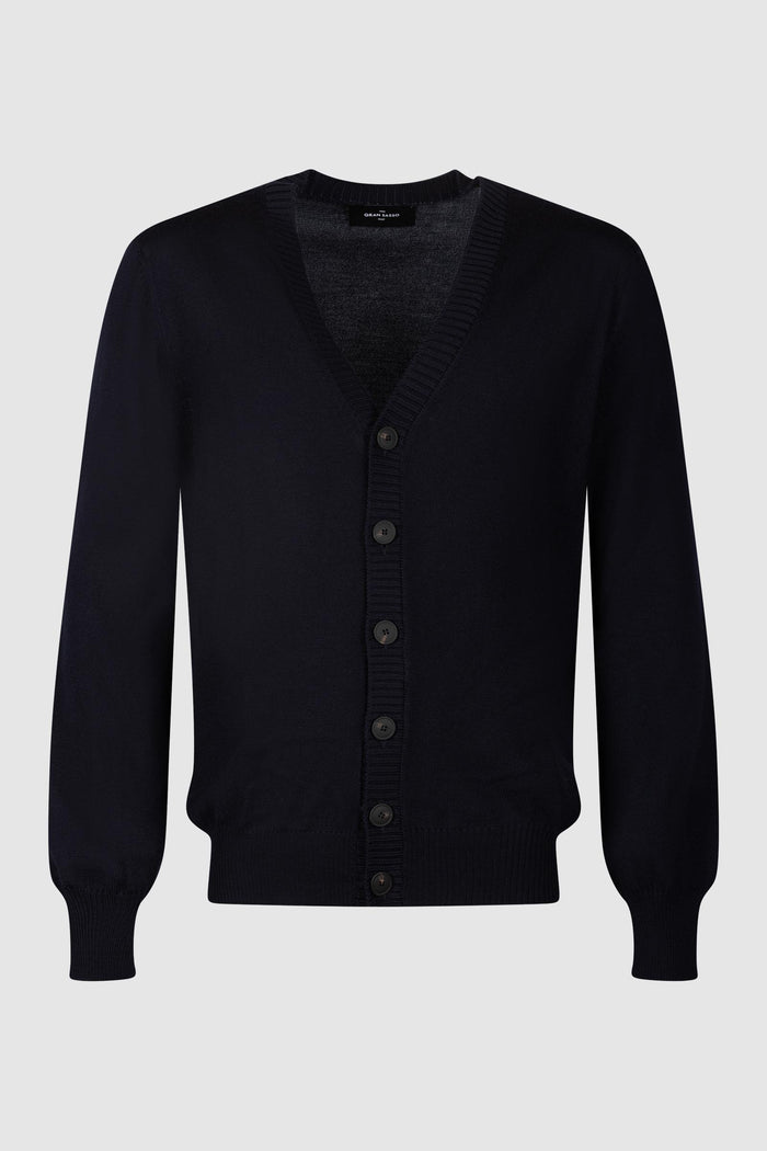 Cardigan bianco in maglia con bottoni