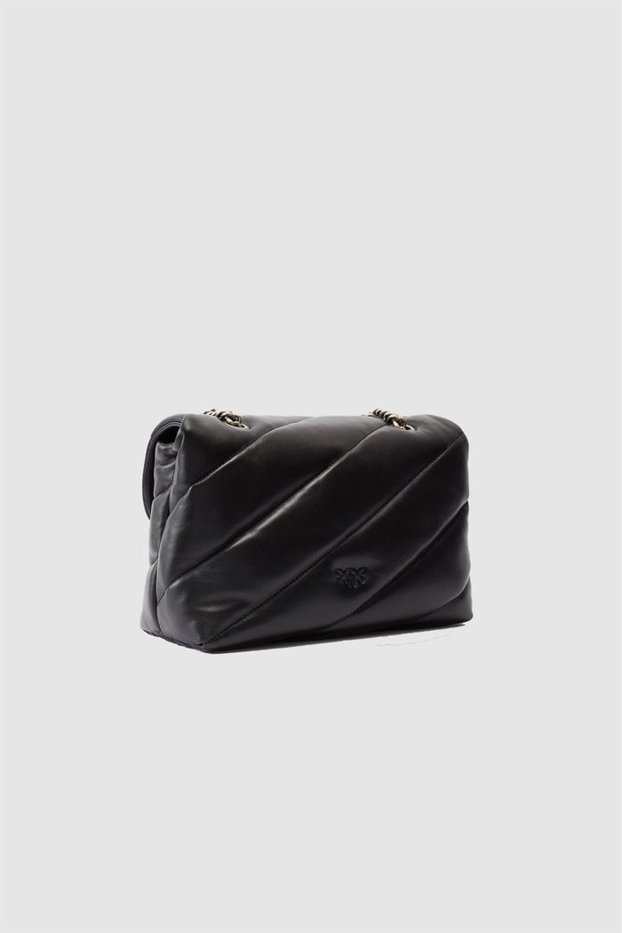 Borsa a tracolla media Love Bag Puff in nappa trapuntata con catena-2