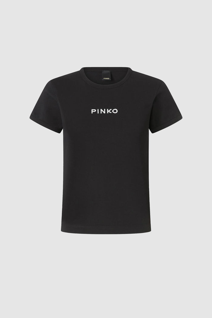 T-shirt maniche corte logo ricamato