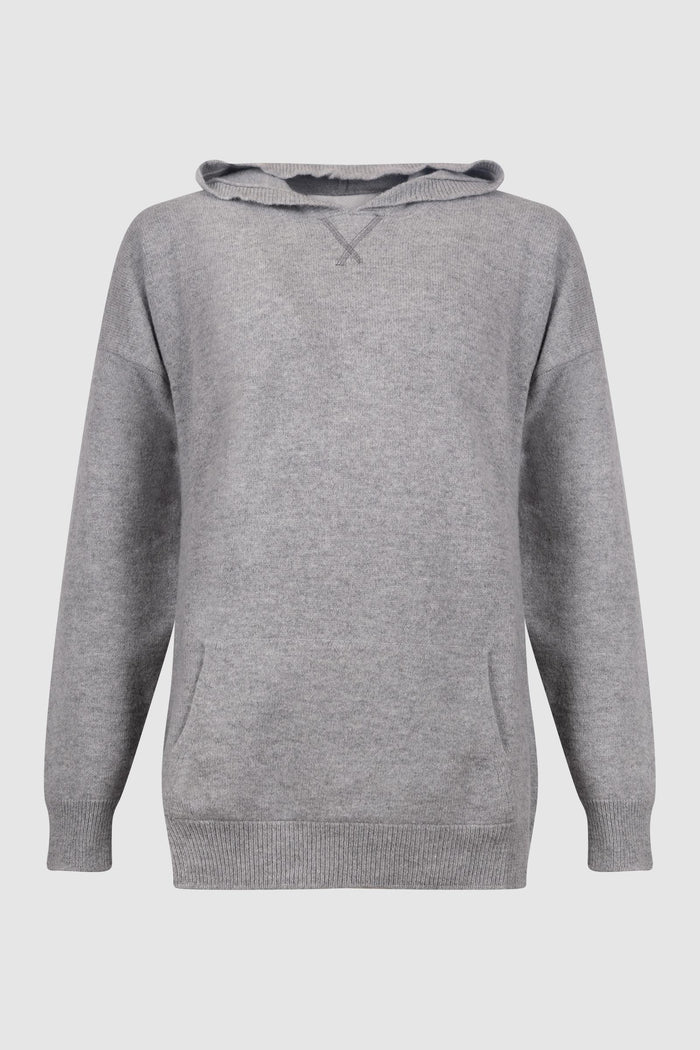 Felpa con Cappuccio in Maglia