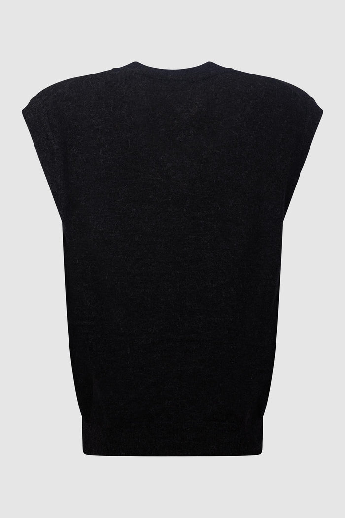Gilet in maglia con scollo a V-2