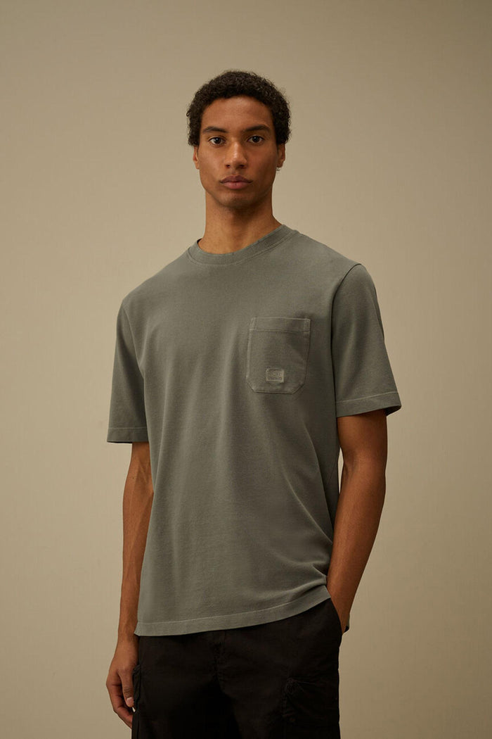T-shirt a maniche corte tinta in capo 24/1-2