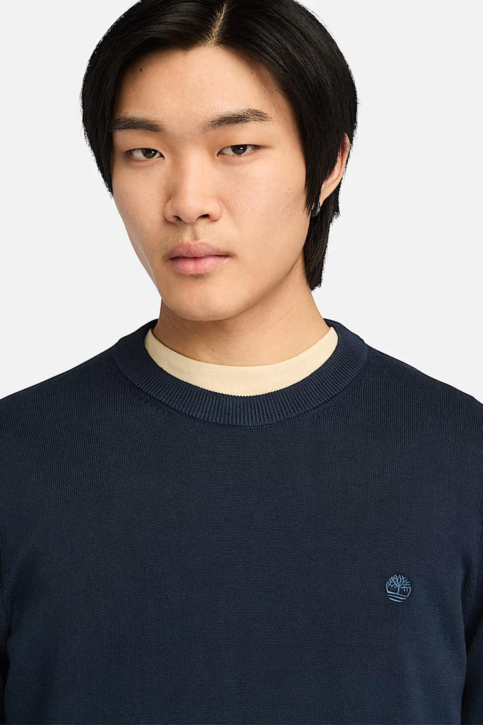 Maglione in Cotone Williams River da Uomo in blu scuro-4