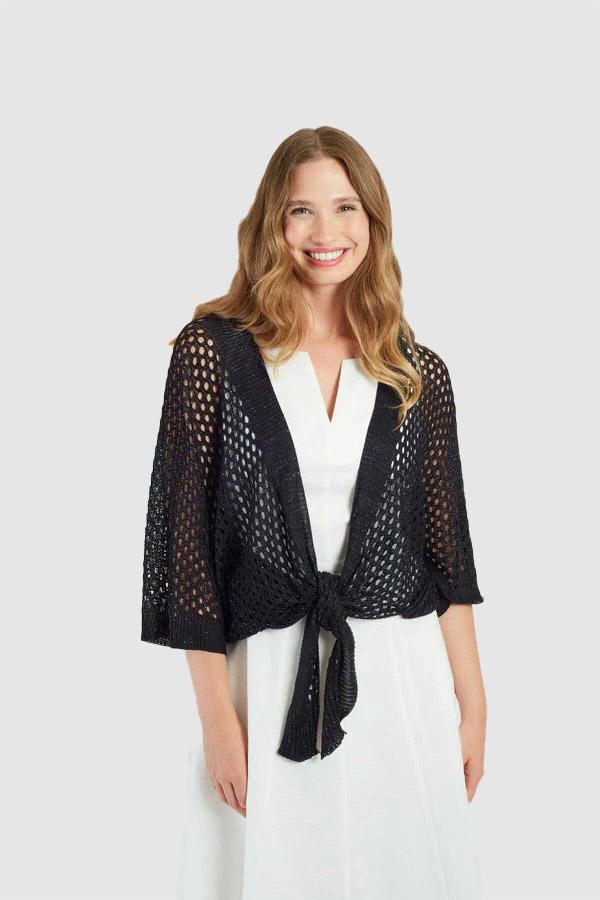 Gilet in maglia traforata PEGGY-1
