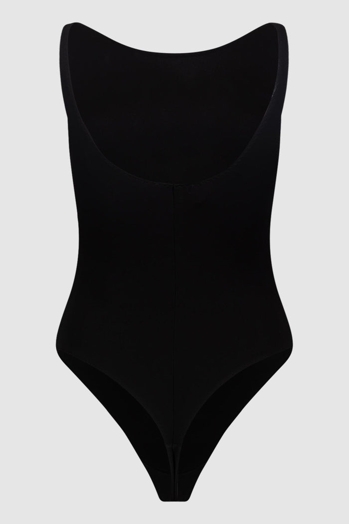 Body in jersey crêpe con dettagli logo-2