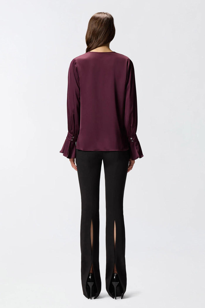 Blusa morbida in satin-5