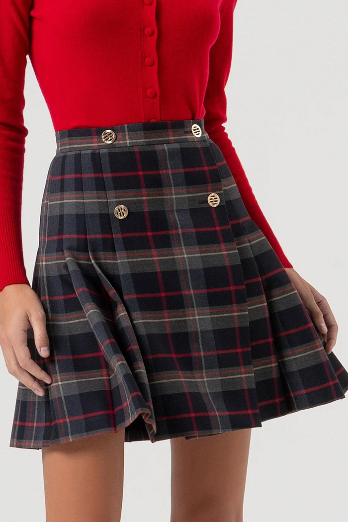 Gonna flare mini in fantasia tartan