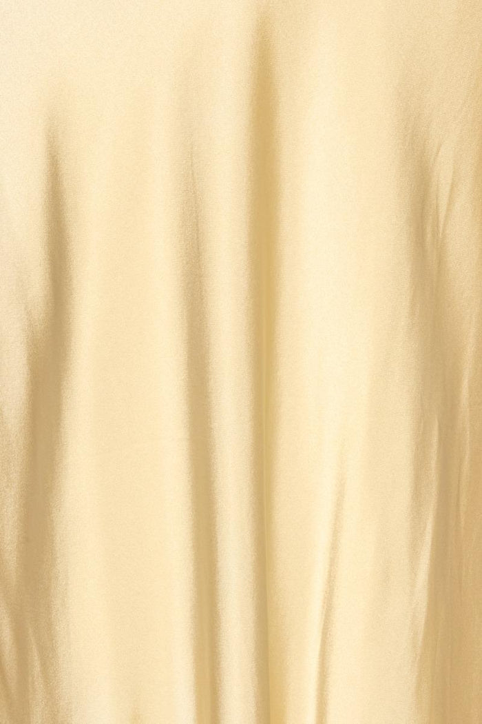 Abito in chiffon con scollo all'americana giallo-6