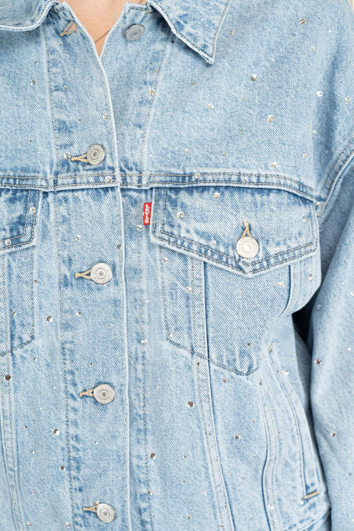 Giacca Denim Levi's® con Borchiette - Light Blue-5