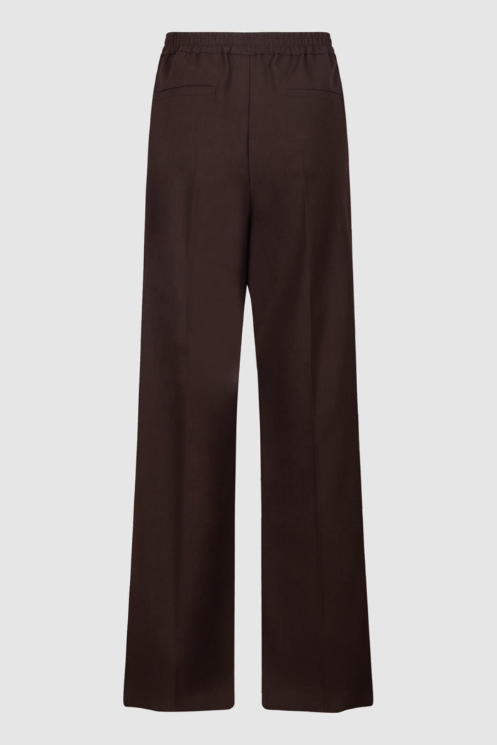 Pantaloni ampi con elastico in vita-2