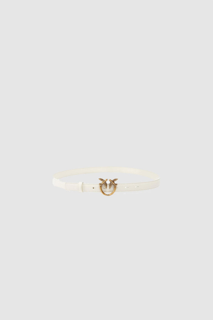 Cintura sottile Love Birds in pelle 2cm-5