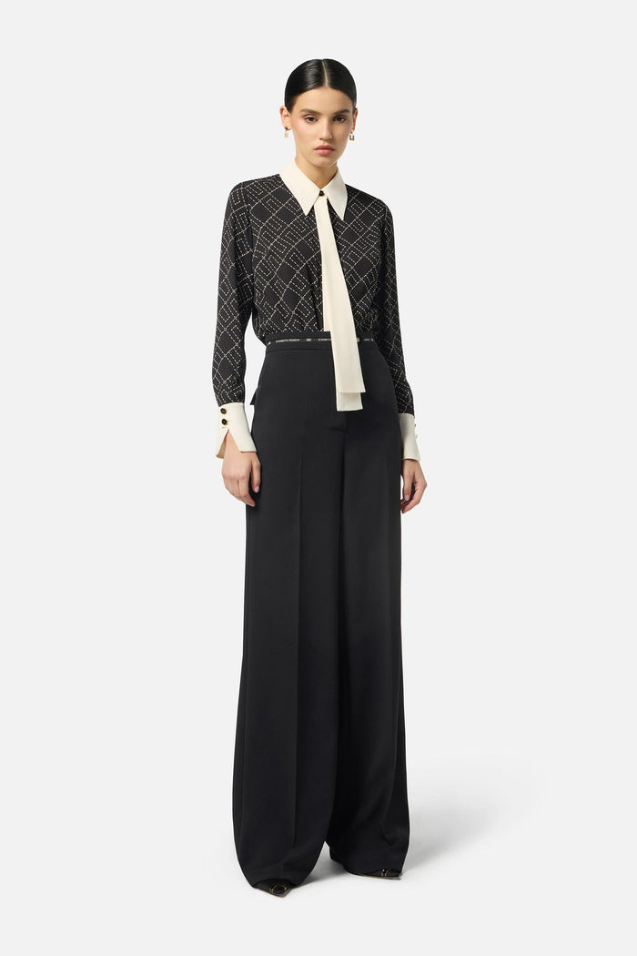 Camicia in georgette con stampa bi-color-2
