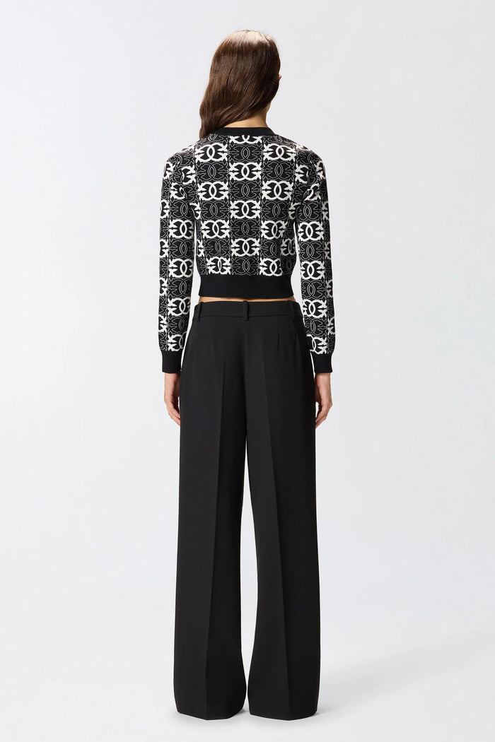 Maglia cropped con logo Love Birds-4