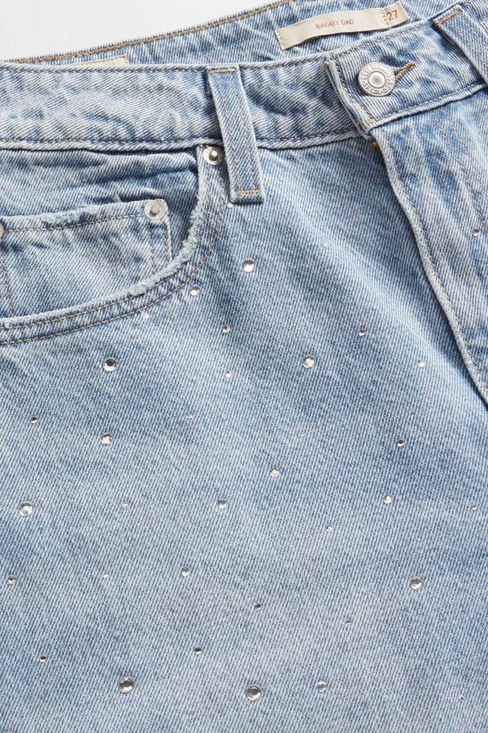 Jeans Donna Levi's® Baggy Dad con Strass - Denim Chiaro-3