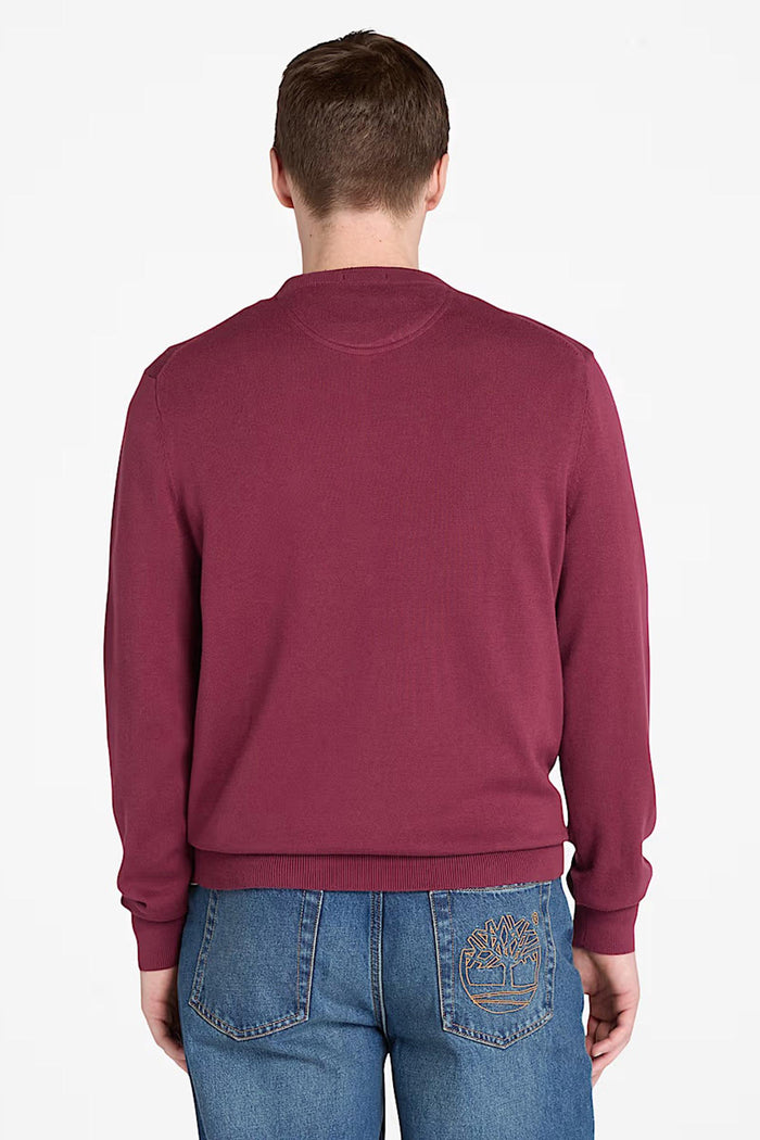 Maglione in Cotone Williams River da Uomo in bordeaux-4